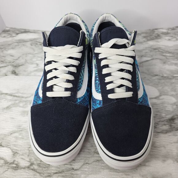 Vans Old Skool Classic Skate Shoes Unisex M 10.5 W 12 Navy Canvas Suede 721356 - Picture 4 of 12
